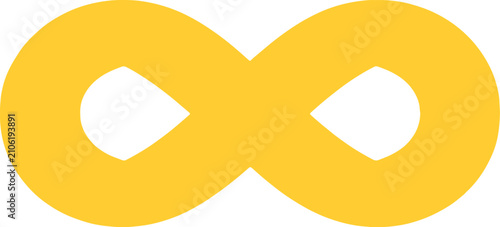 Bild auf Leinwand Professional infinity yellow graphic showcasing infinite possibilities, seamless continuity, and lasting impact with a sleek and minimal visual appearance