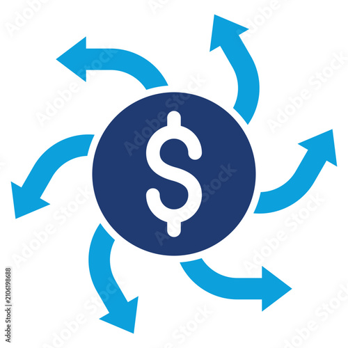 MONEY FLOW BLUE ICON