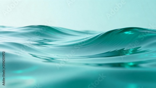 Closeup of a turquoise water wave