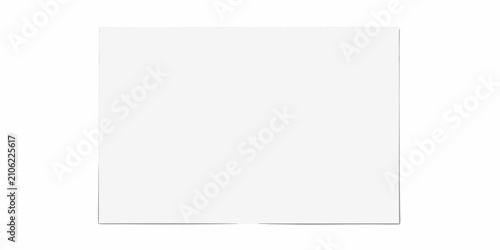 Photography vertical blank white paper sheet on white background stationery writing material