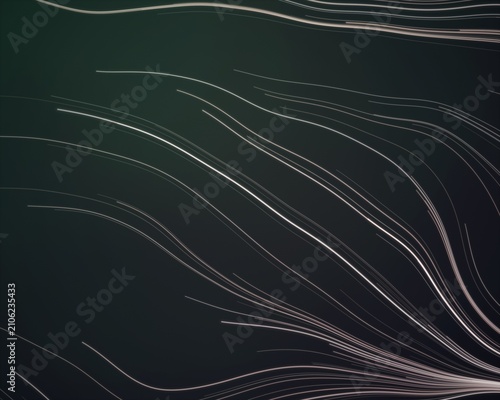 фотографія Abstract flowing light streaks on dark background