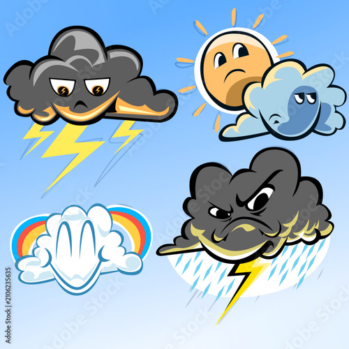 Quadro su tela weather forecast weather icons