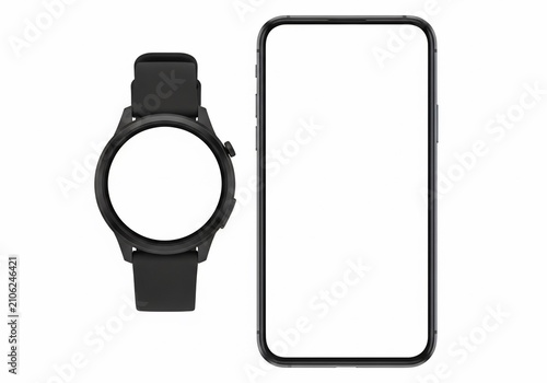 Connected Duo: Sleek Timepiece Meets Future Display