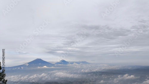 Photography clouds over the mountains