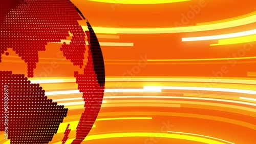 Graphical Modern Digital World News Studio Background.