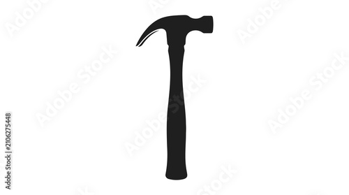 Black hammer silhouette isolated on white