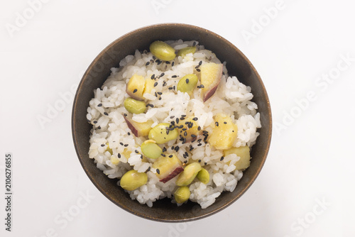 枝豆　さつまいも　炊き込みご飯