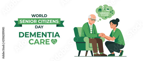 Senior Citizen Dementia Care Support Concept