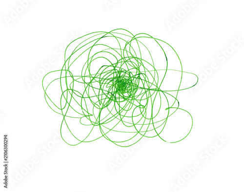 Billede på lærred Scribble of thin lines isolated on white background