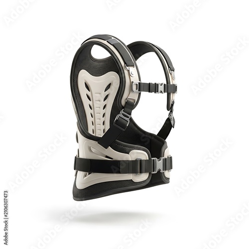 3D spinal back brace for medical support. Orthopedic back support gear for posture correction.