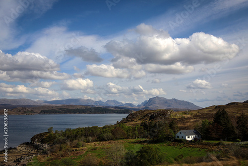 Scenic road view, Assynt area, North Scotland