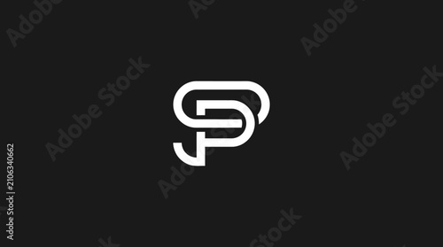 Abstract interlocking linear S letter logo.