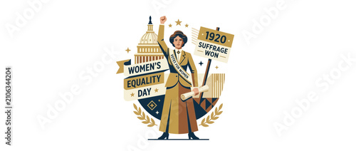 Woman Suffragist Celebrates Equality Day