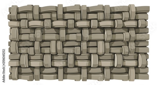 Close-up view of tightly woven beige rope texture showcasing intricate braided pattern on neutral background.