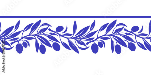 Konstfotografi Greek olive endless border