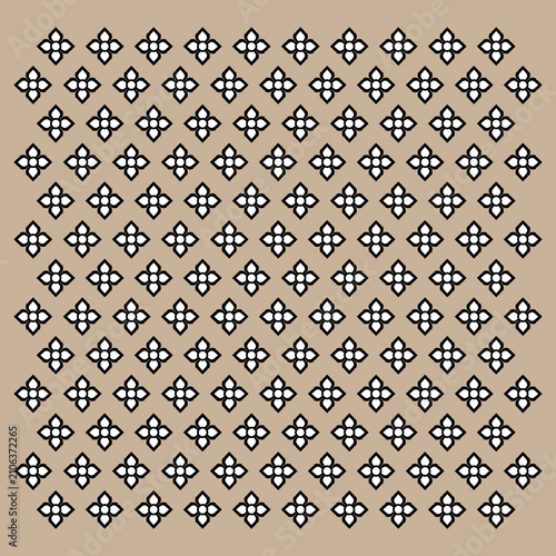 Elegant Thai vintage gold line art background template for design