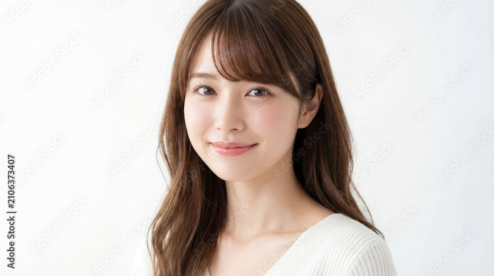 Fototapeta premium 美しい女性の表情アップ
