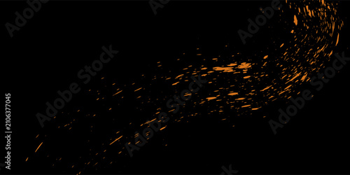 Bild auf Leinwand orange black brush Car sticker wrap pattern banner abstract sporty lines black o