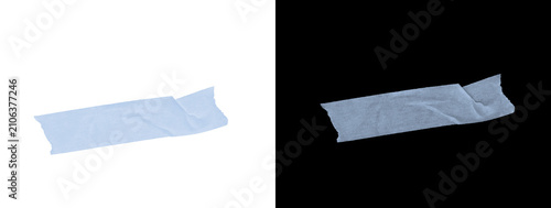 Fotografía Light Blue Folded Adhesive Tape Piece on Dual Backgrounds