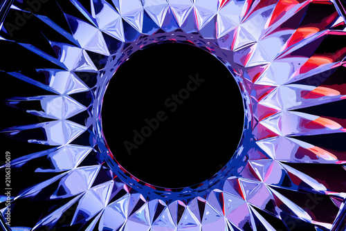 Valokuva crystalline radial burst vector illustration geometric triangle