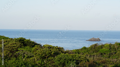 Canvas Print Dramatic Volcanic Cliffs and Lighthouse at Cape Irozaki on the Izu Peninsula, Ja