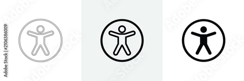 Inclusive access icon representing disability awareness and universal design.