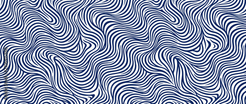 Quadro su tela Abstract Wavy Lines Seamless Pattern