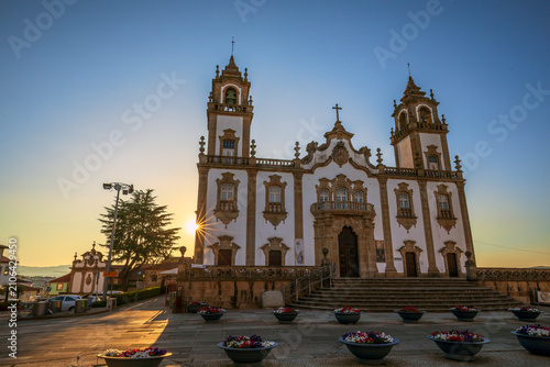 фотографія Church of the Mercy in Viseu, Portugal, in the cathedral square at dusk