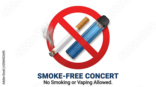 No Smoking or Vaping Allowed Sign for Smoke-Free Events and Public Spaces - Health & Safety Regulations