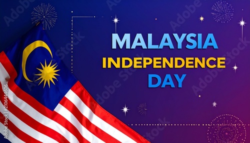 Malaysia Independence Day celebration flag