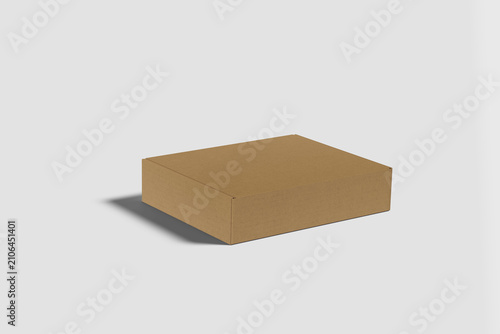 Brown mailing boxes mockup with a grey background for presentation to the client