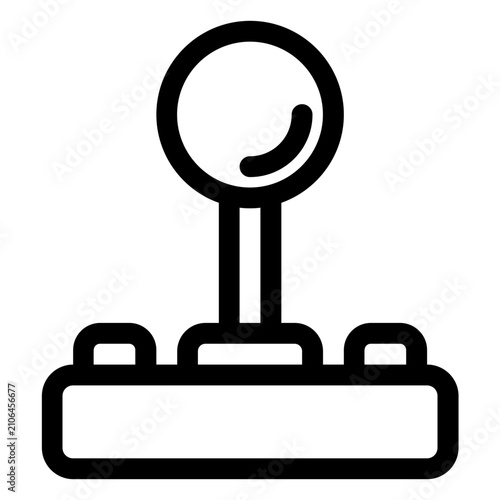 Arcade Gaming Joystick Controller Line Icon