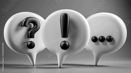 Speech Bubbles with Punctua...