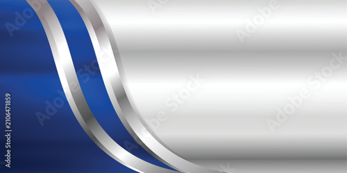 Silver Metallic blue wave background. modern wave concept