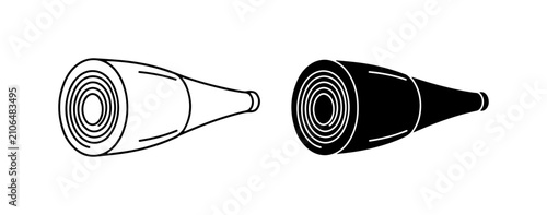 Fotografía Telescope and Spyglass Icons, Vintage Optics, Scientific Discovery, Exploration