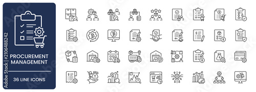 Obraz na płótnie Procurement management icon set