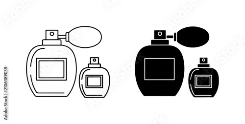 Foto Elegant Perfume Bottles, Vintage Atomizer Set, Luxury Fragrance Containers, Beau