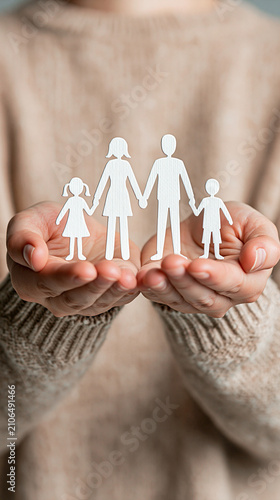 Family Silhouette Held in H...
