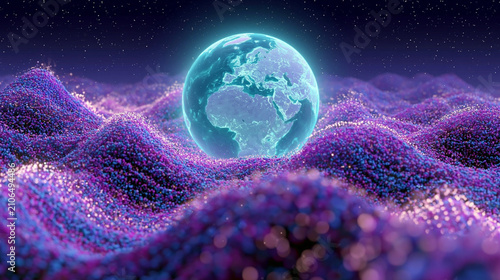 Futuristic Earth Globe and ...