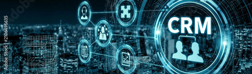 CRM Icons: Abstract digital...