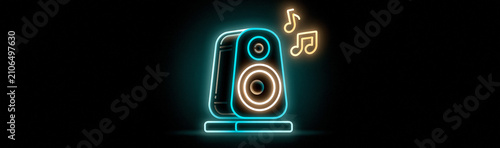 Neon Speaker with Musical N...