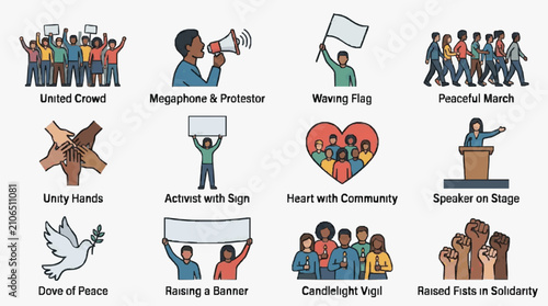 Photography Protest Symbols and Activist Gestures.