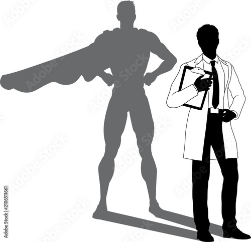 A superhero male scientist,...