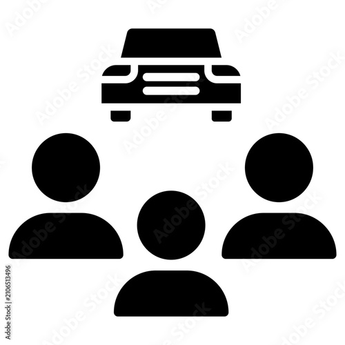 фотографія Car passengers icon vector