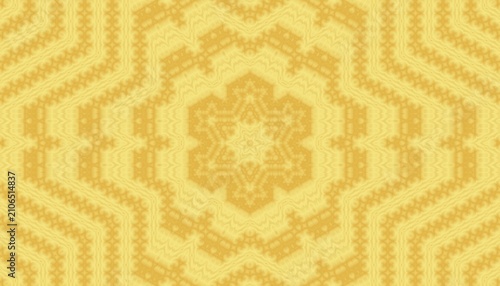 Фотография Elegant golden geometric seamless pattern with intricate symmetrical ornamental