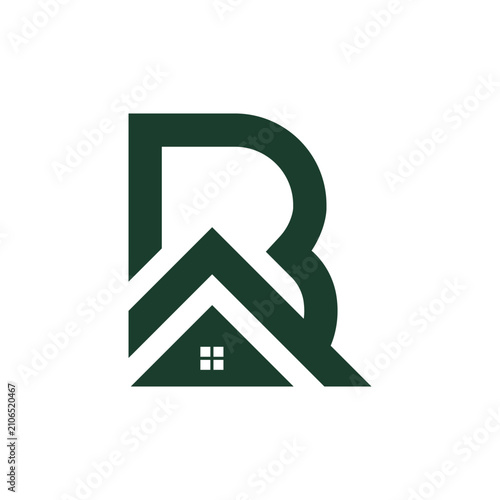 Letter B House Real Estate Logo