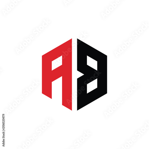 Letter A and B Monogram Logo