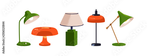 Fotografía Table and desk lamps set