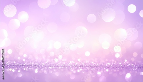 Soft, dreamy bokeh background in gradients of lavender and rose. Sparkling glitter at the base, creating a sense of ethereal light