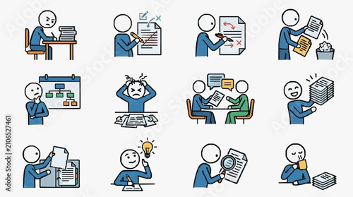 Foto Workplace Challenges and Productivity Journey.
